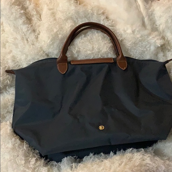 Longchamp navy tote medium bag - Picture 3 of 8